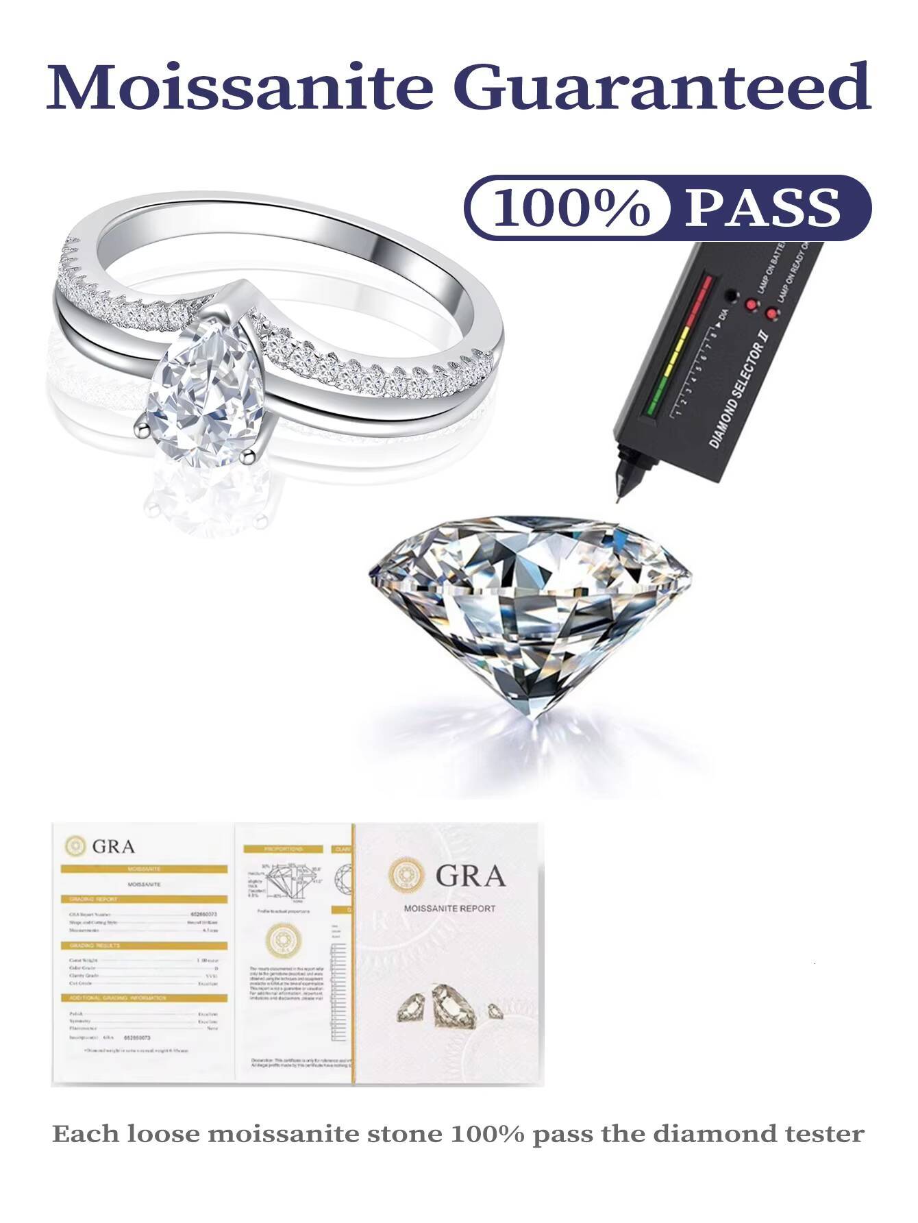 Aivenchy Ladies Fine Ring Jewelry Rhodium Plated Lab Grown Diamond Women Moissanite S925 Sterling Silver Finger Ring