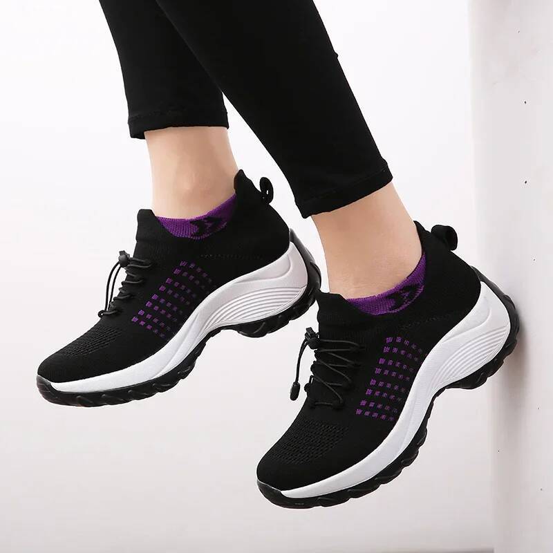 Outdoor Women Walking Sneakers Fashion Jogging Sock Shoes Youth Girls Trainers Breathable Ladies Platform Non-Slip Light Loafers ddmysaturn