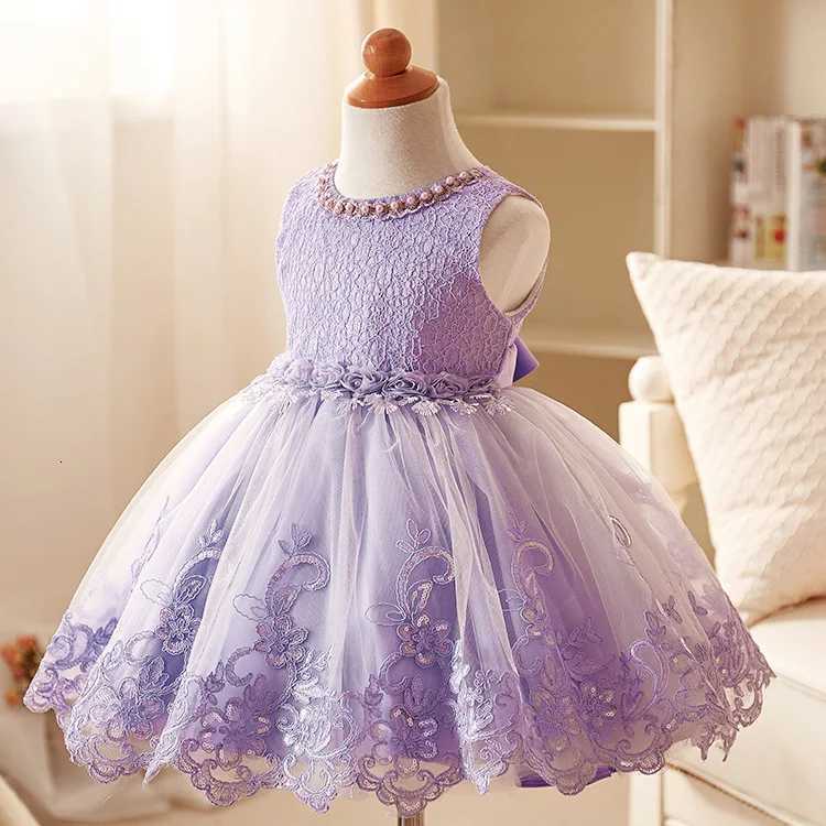 clearance childrens purple dress childrens beaded princess wedding dress fluffy skirt summer girl vest mesh skirt ages Z250904