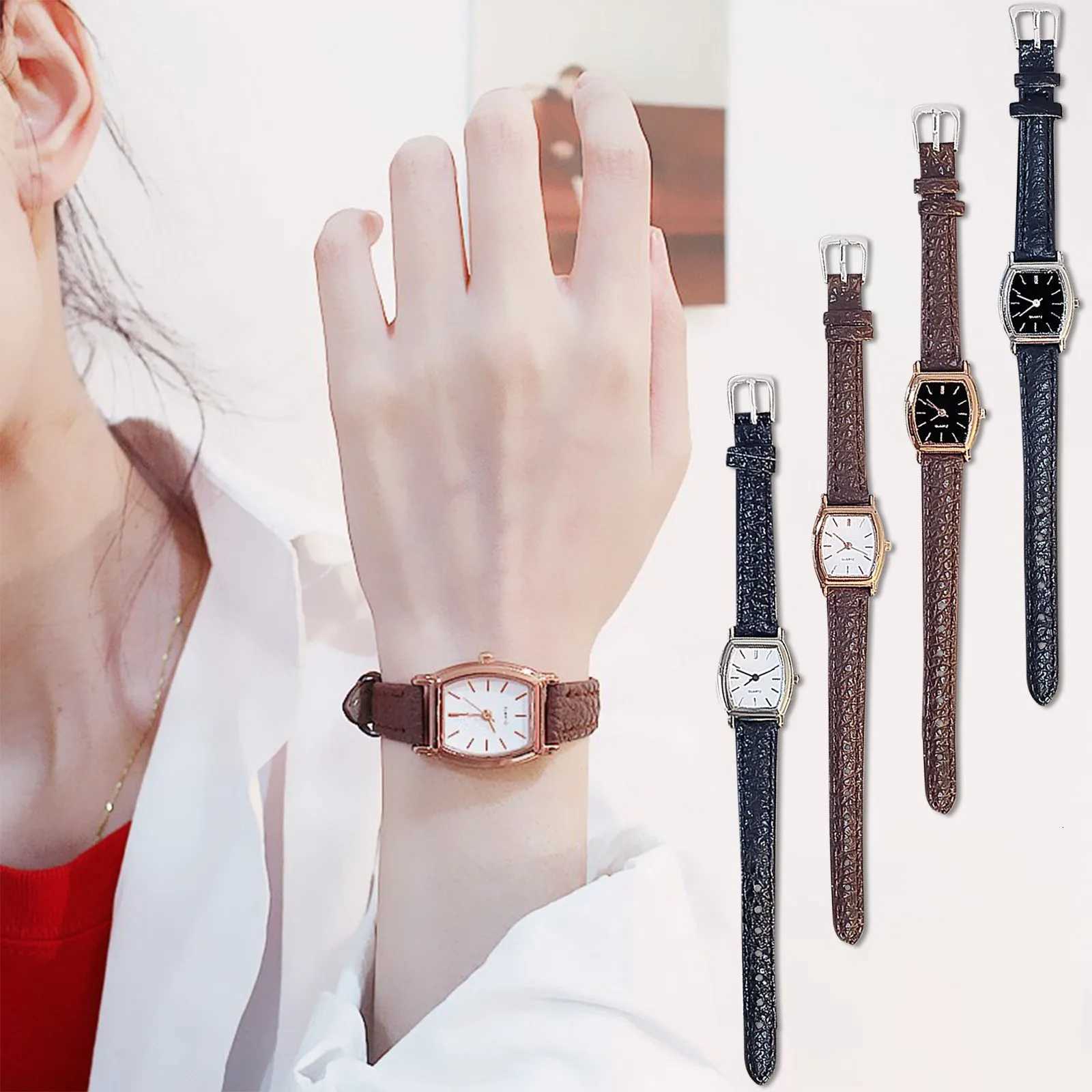 Wens Simple Vintage Watches Retro Brown Dial Wristwatch Leather Strap Wrist Watch High Quality Ladies Casual Bracelet Relojes X250904