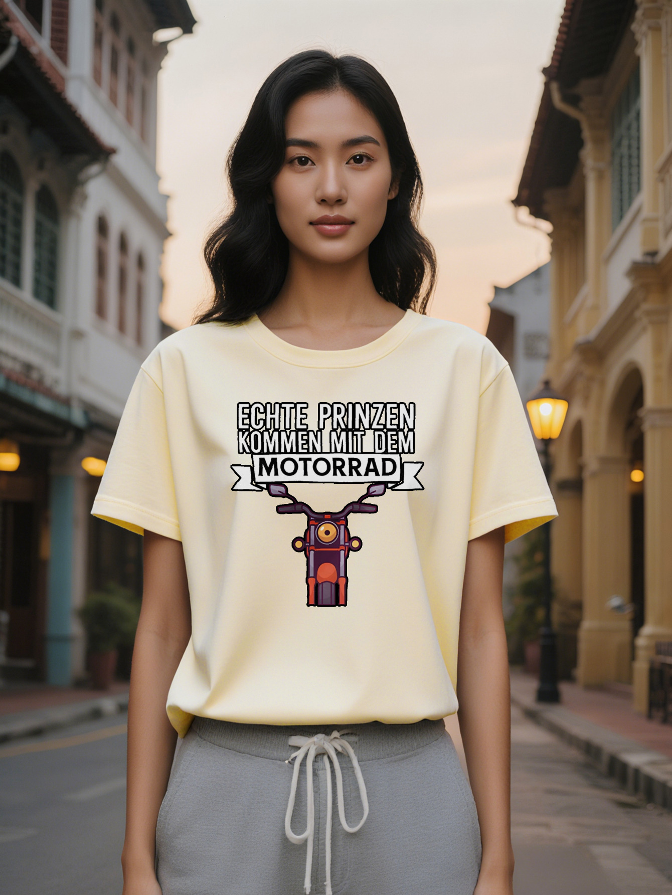 Large XL Lady Motorcycle Graphic T-Shirt I Chatter Humorous Print Black Crew Neck Tee Summer Casual Wear Perfect Gift Plus Size