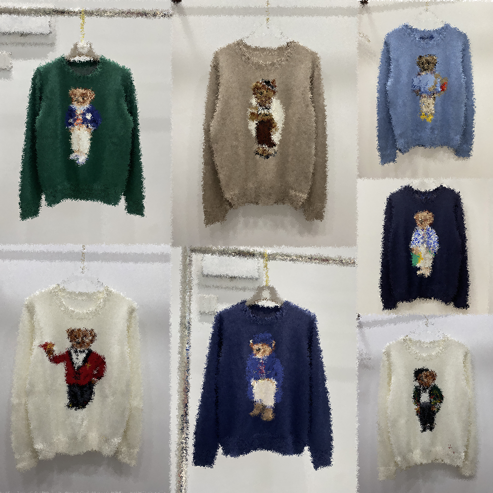 Designer Sweater Women's Embroidered Cotton Knitwear Loose Round Neck Sweater Tweed Style 2025 Autumn and Winter New Products