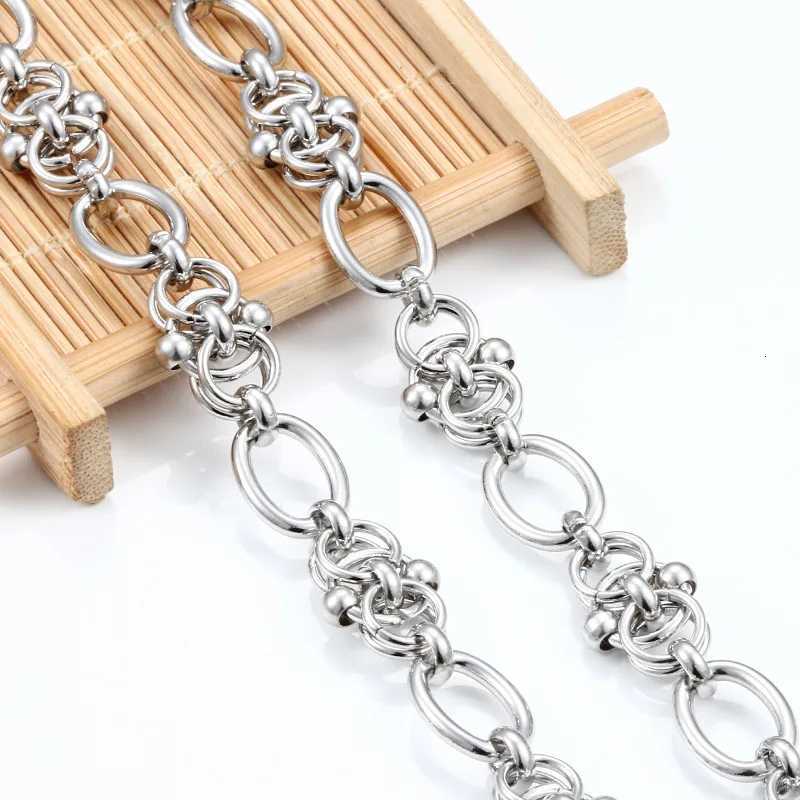 New Hip Hop Design DIY Chain Bracelet for Men Women Heavy Tricycle Thick Kpop Classic 316L Stainless steel StatementInitial W250904