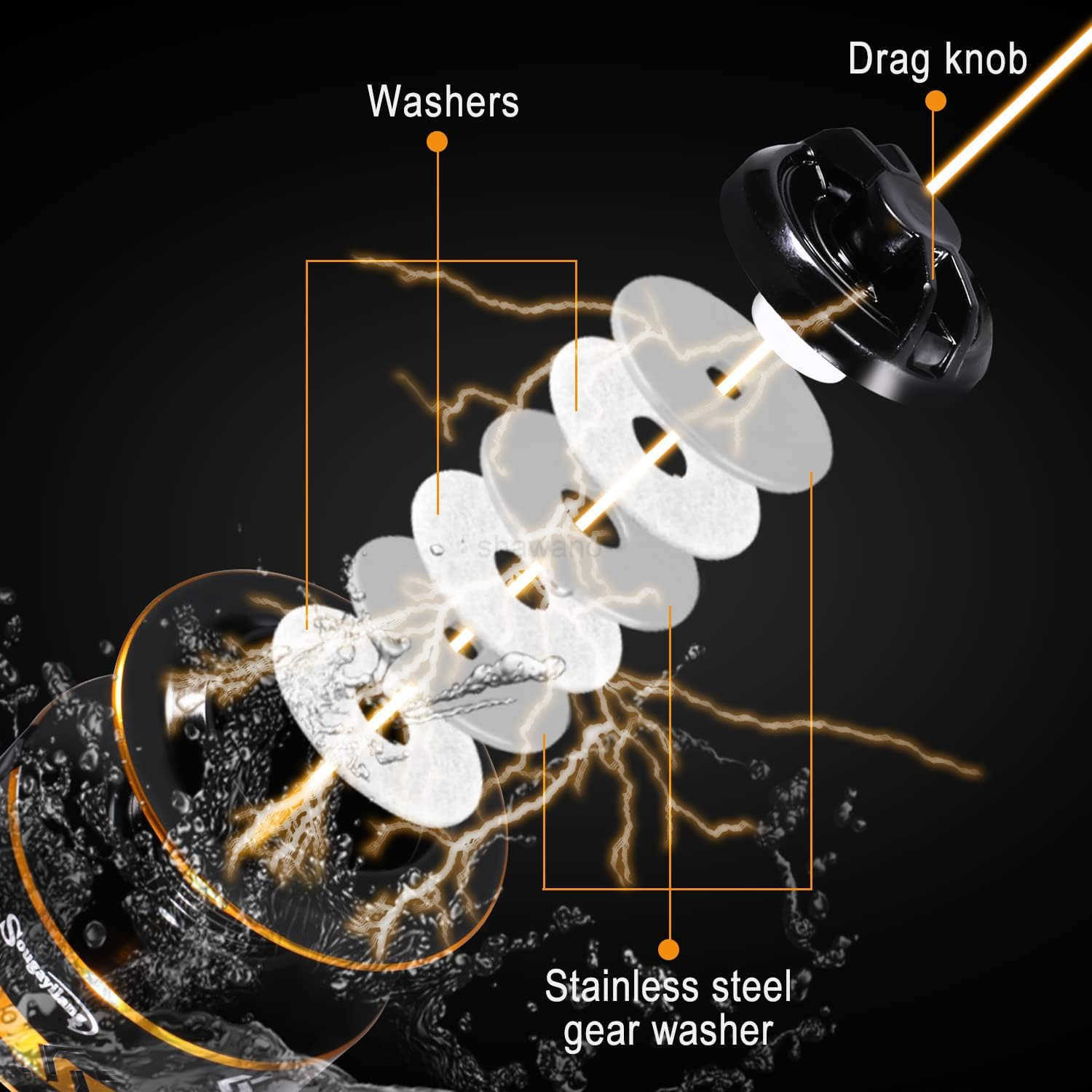 Spinning Reels Light Weight Ultra Smooth Powerful Fishing Reels Red Blue Golden W250904