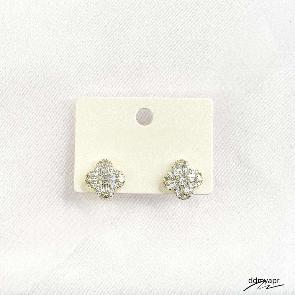 Four-Leaf Clover Ddmyday Shiny Stud Earrings Ddmyday