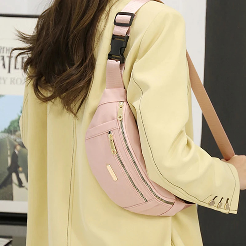 Waist Bags For Women Polyester Leisure Color Waist Bag Shoulder Crossbody Chest Bags Handbags AllMatch Messenger Belt Bags 250903