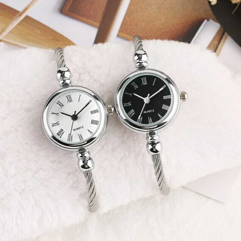 New Luxury Fashion Silver Bangle Bracelet for Wen Watches Stainless Steel Retro Ladies Quartz Wristwatches Small Clock X250904