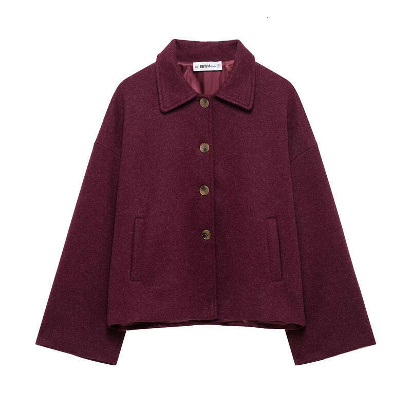 Autumn New Women's Fashion Casual Street Style Loose Short Woolen Coat