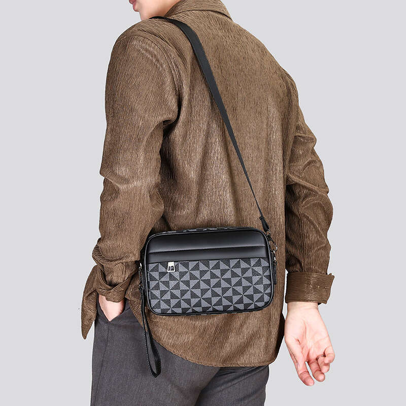 DHessentials Men's Patterned Sling Bag - 10" Laptop Crossbody Bag with Unique Designs, Lightweight Messenger Bag for Daily Use & Travel