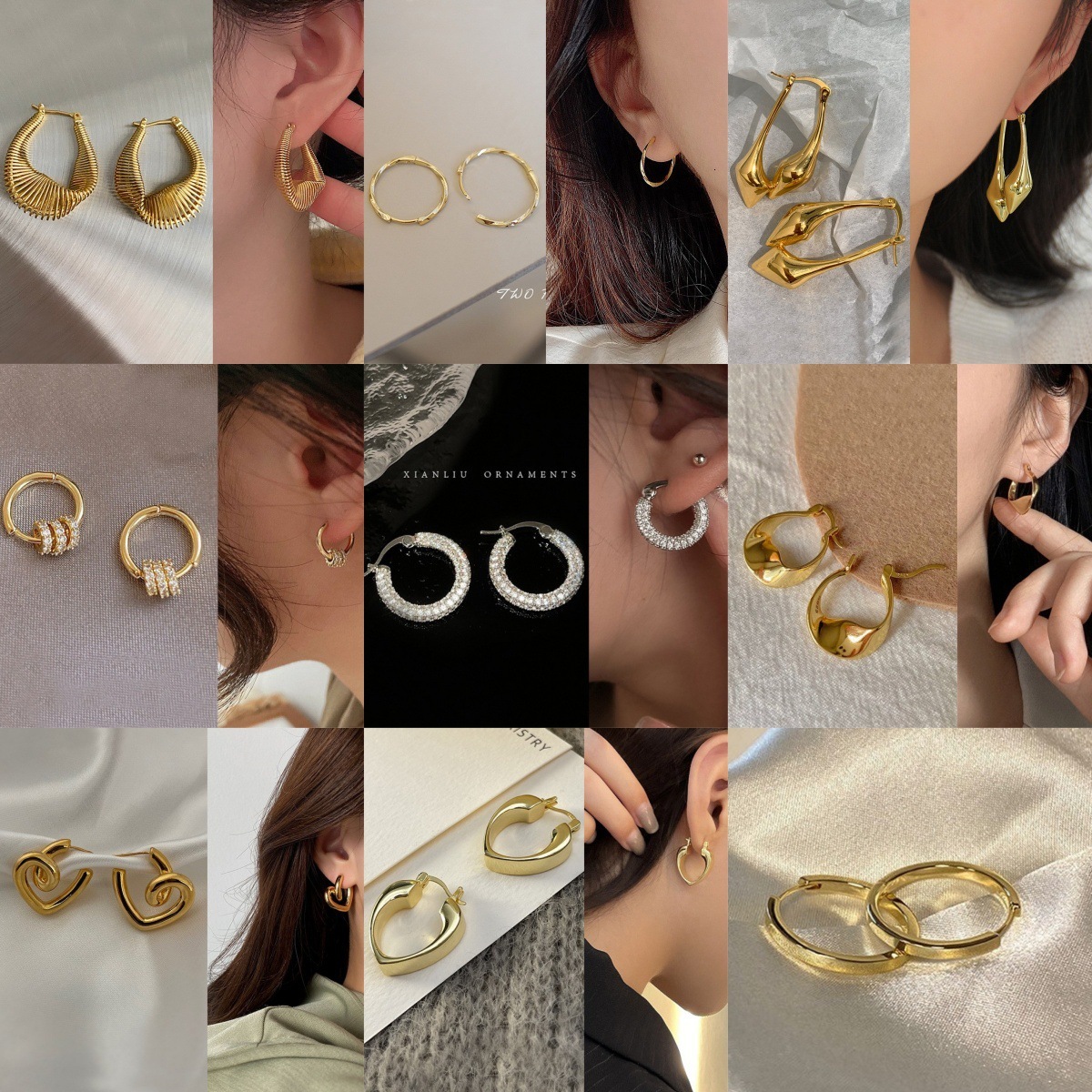 The Minimalist Style Hoop Earrings Niche Design Designer Luxurious Free Delivery High End Feel Earrings Hoops Ear Clip Style Elegant Earrings
