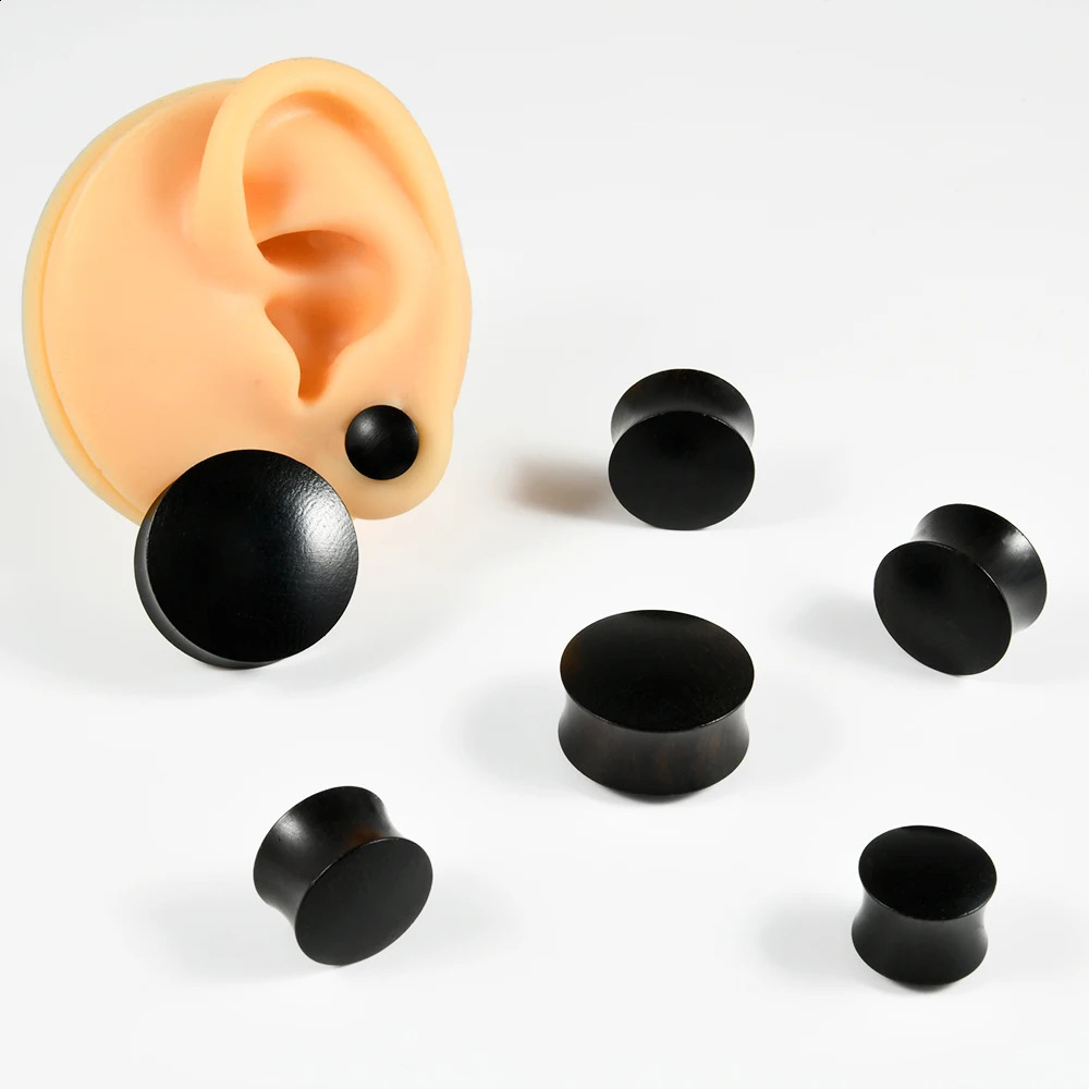 1PAIR Wood Ear Double Flared Plugs Tunnel Plug Flesh Expander Gauge Stretchers Earrings Man Body Piercing Jewelry 8mm25mm 250903