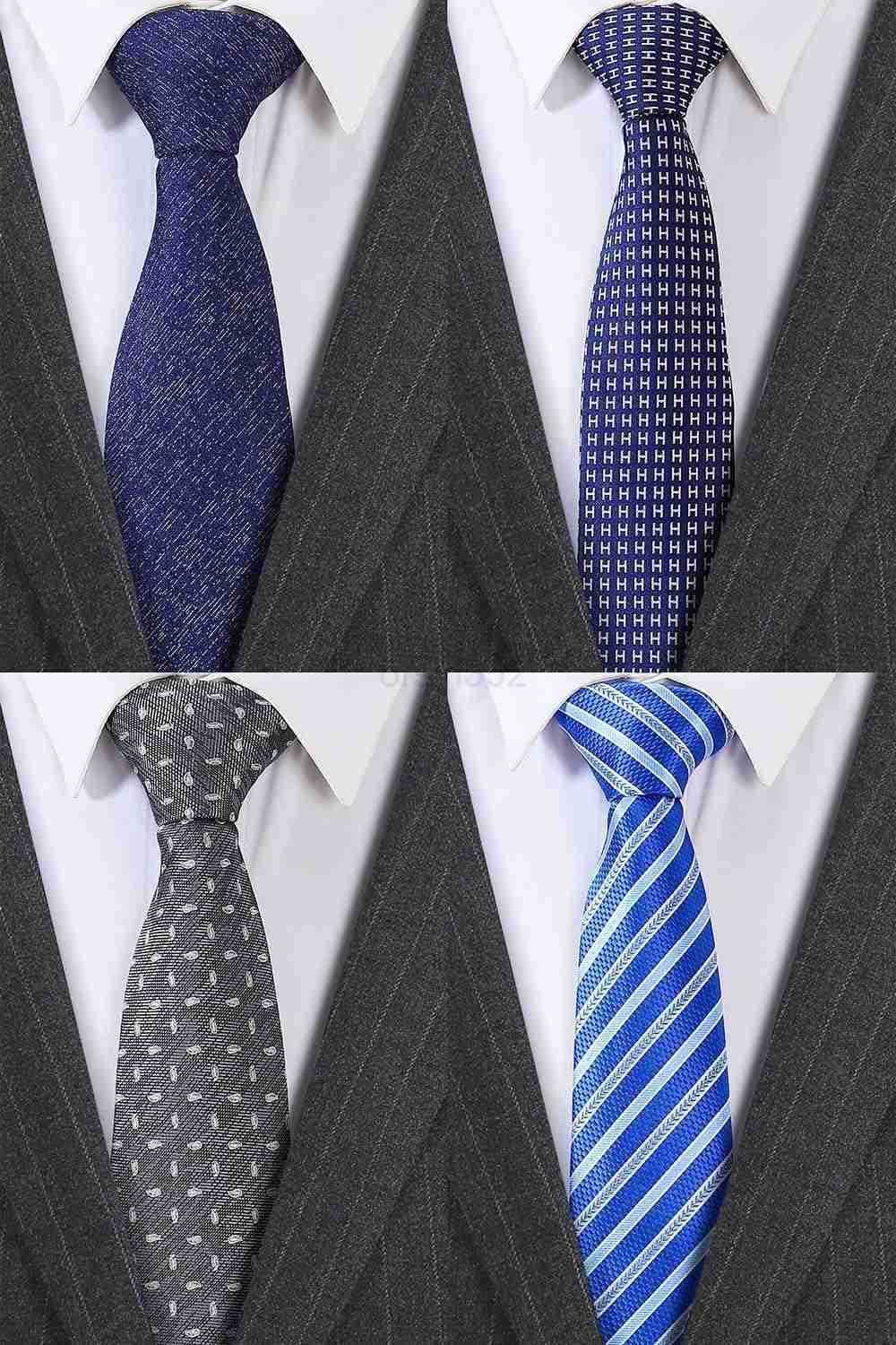 Mens Necktie Assorted Striped and Patterned Silk Neck Ties for Man 276in wideW250904