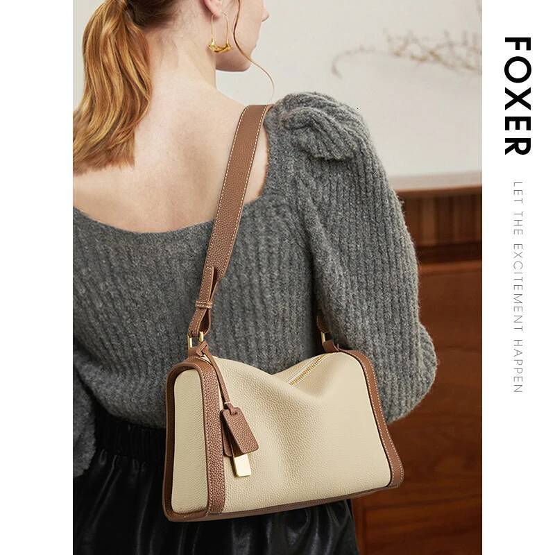 Women's Cowhide Leather Shoulder Vintage Soft Messenger Handbag Fashion Crossbody Bags Female Underarm Bag DF900083S