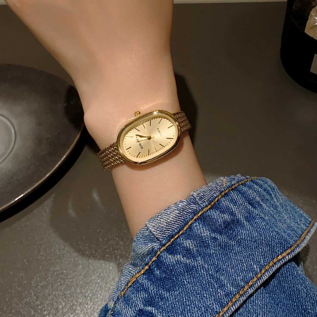 Wen Watches Fashion Ladies Quartz Watch Steel Bracelet Gold Mesh Wen Wristwatches Dress Clock Montre Femme Reloj Mujer X250904