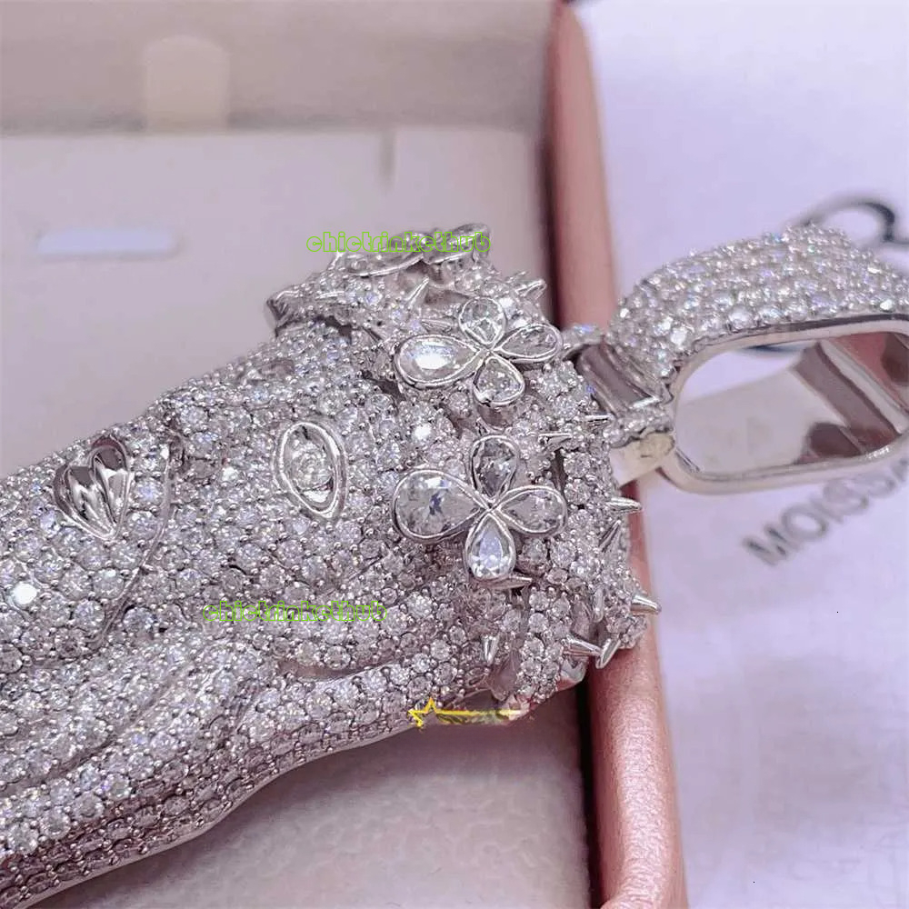 GRA Certificate Baguette Moissanite Jewelry Sier Hip Hop Iced Out Jesus Custom Necklace Pendant AA