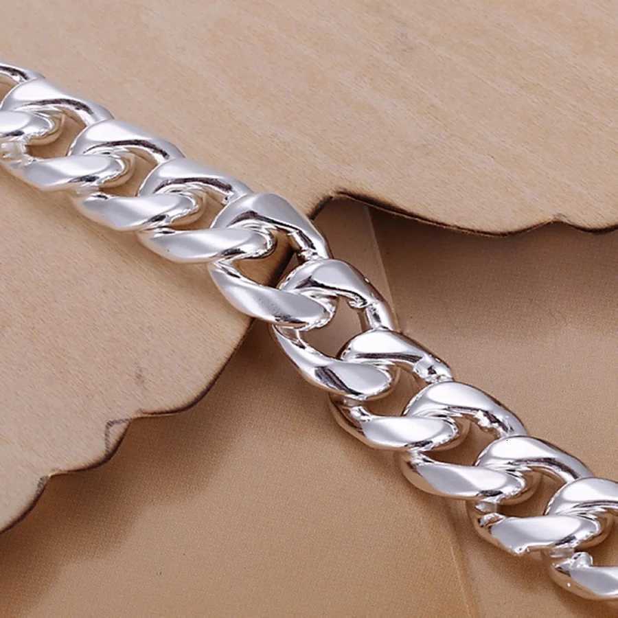 925 Sterling Silver Bracelets Noble Design Fion Jewelry High Quality 10MM Solid 8inch 20cm Chain FOR Women Men Wedding Y250904