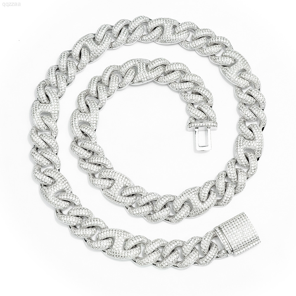 Wholesale Jewelry Hip Hop Iced Out Gold Plated 925 Sterling Silver Vvs Diamond Mossanite Moissanite Cuban Link Chain for Men