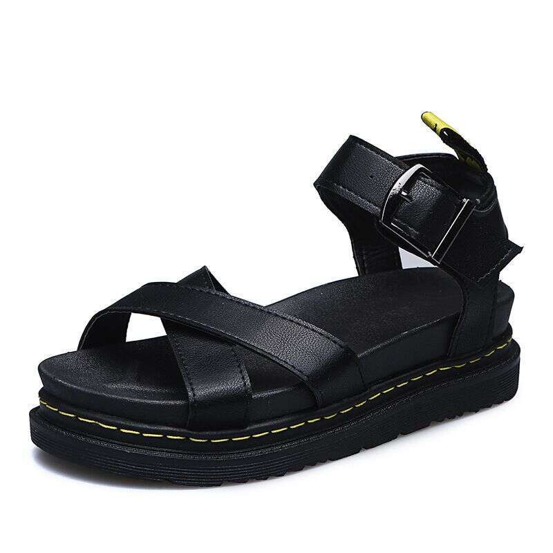 Fashion Martin Women's Roman Buckle Beach Shoes Platform Flat Sandals
