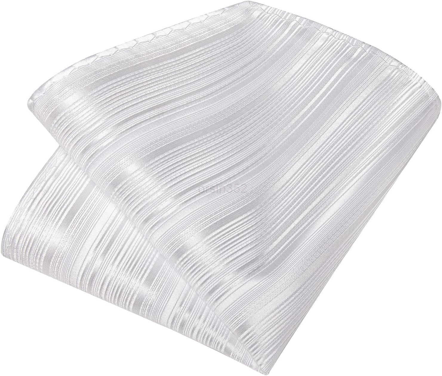 Mens Silk Necktie Solid Color Tie and Pocket Square Cufflink Tie Clip Set Woven Plain Ties for Men Wedding PartyW250904