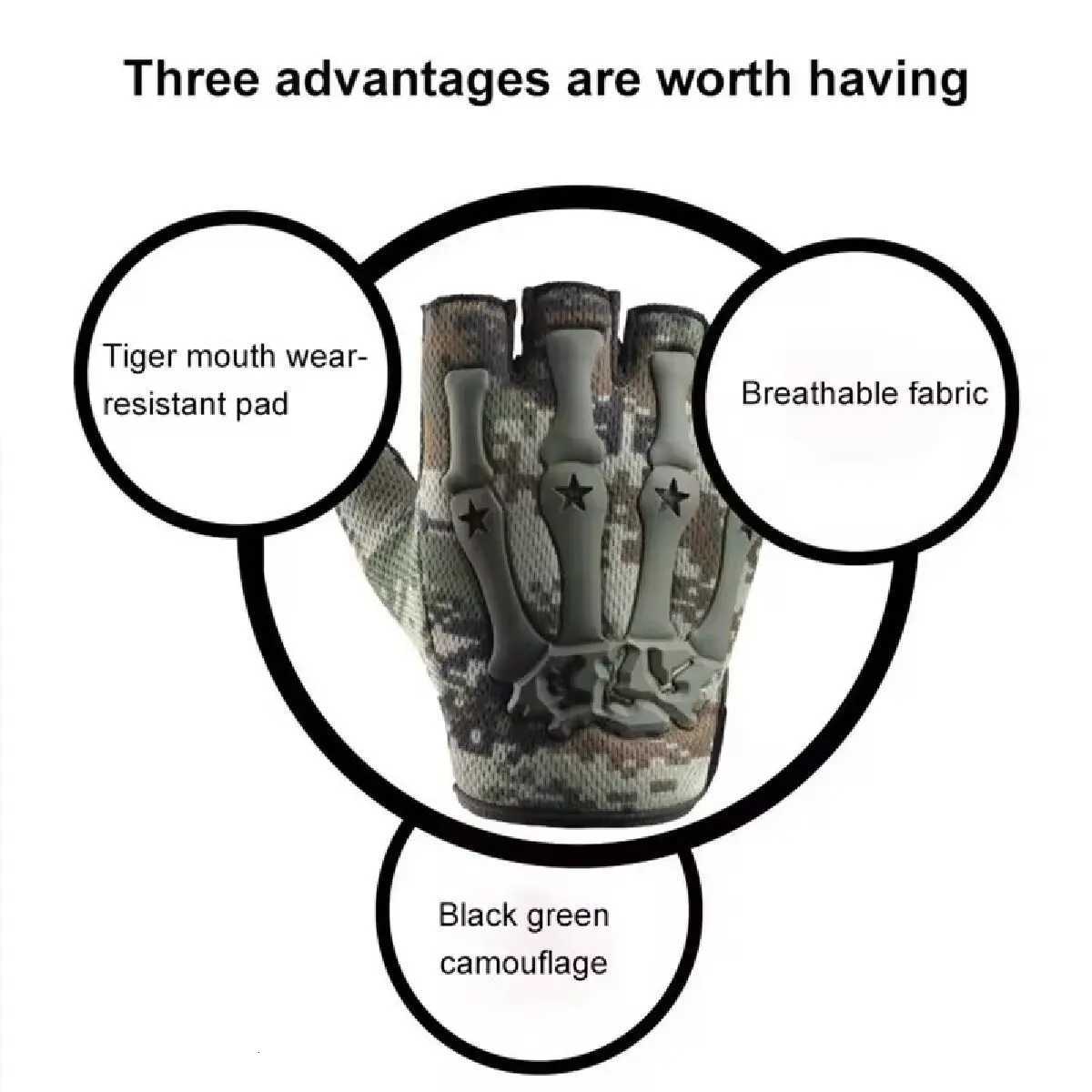 Tactical Riding Fingerss Gloves Nonslip Half Finger Gloves for Motorcyc Cycling Climbing Hiking Hunting Outdoor SportsXJ250904