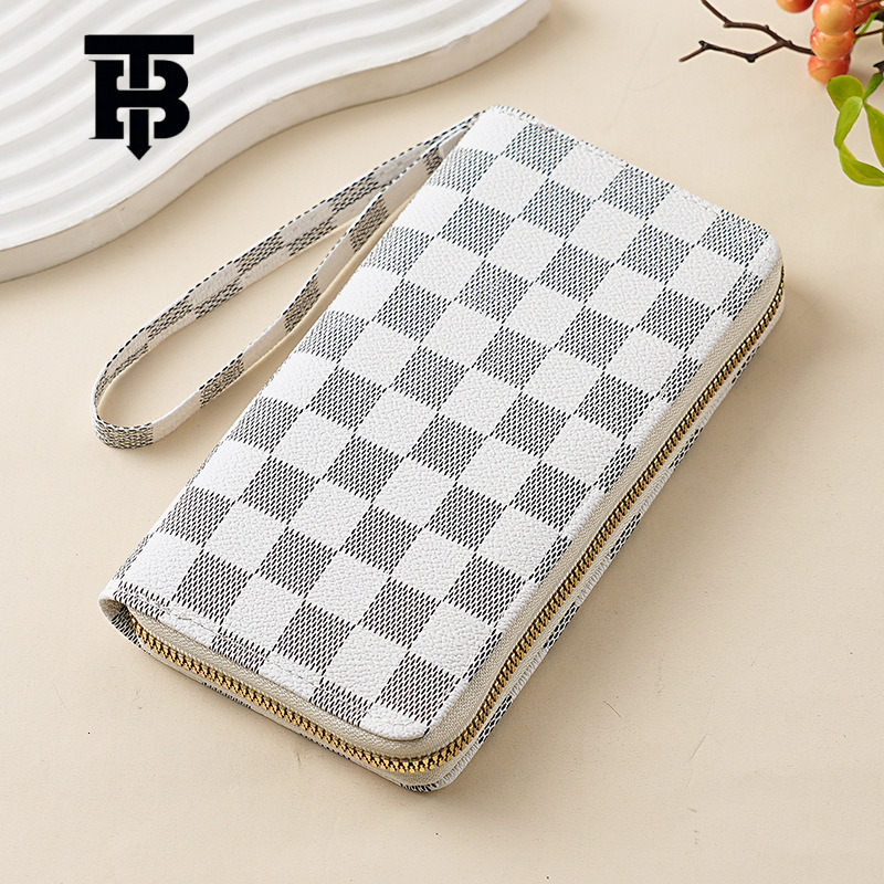 TB BHULAMTE 2025 New Unisex Wallet Long Zipper Designer s bag Printed Wallet Factory Wholesale Checkered Wallet