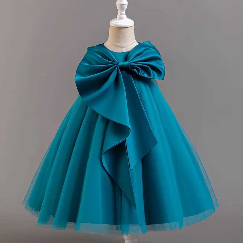 Toddler Girl Dress 0-4 Years Flower Bow Dress Christmas Halloween Princess Dress Childrens Dress Birthday Party Girl Dresses Z250904