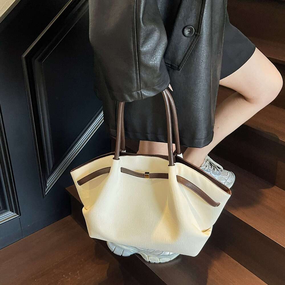 DHEssentials 2025 Women's Tote, Large Capacity PU Shoulder Bag, Magnetic Closure