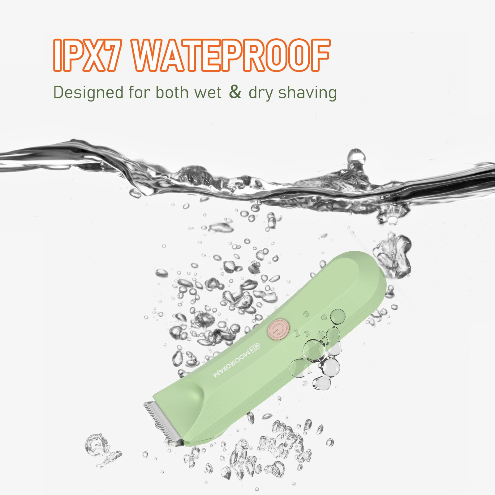 MAXGROOM Body Hair Trimmer Shaver for Men Ball Groin Pubic Replaceable Ceramic Blade Electric Razor Waterproof 250825