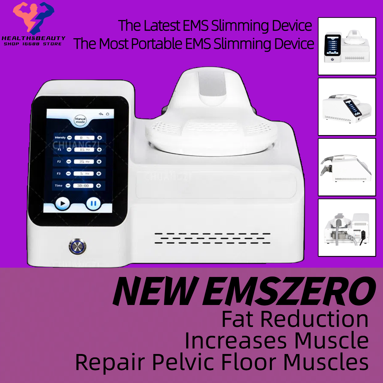 EMSzero EMS Muscle Sculpt Machines NEO HI-EMT Slimming Fat Loss EMS Body Stimulator 100HZ with One Handlel