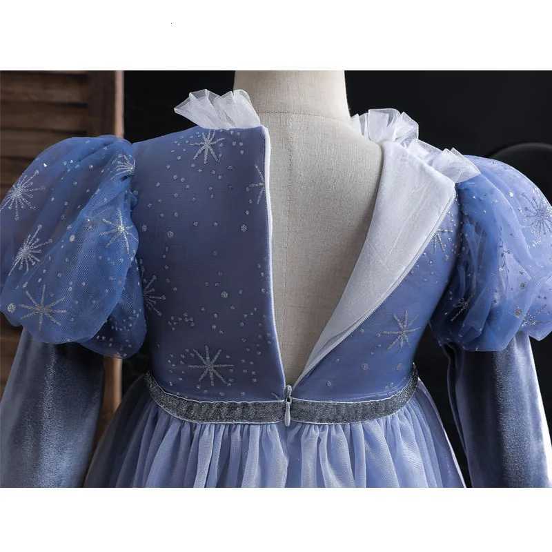 Girl Dress for Birthday New Autumn and Winter Elegant Princess CHIld Elsa Velvet Dress for Girls Aged 3 4 5 7 8 9 10 Years Z250904