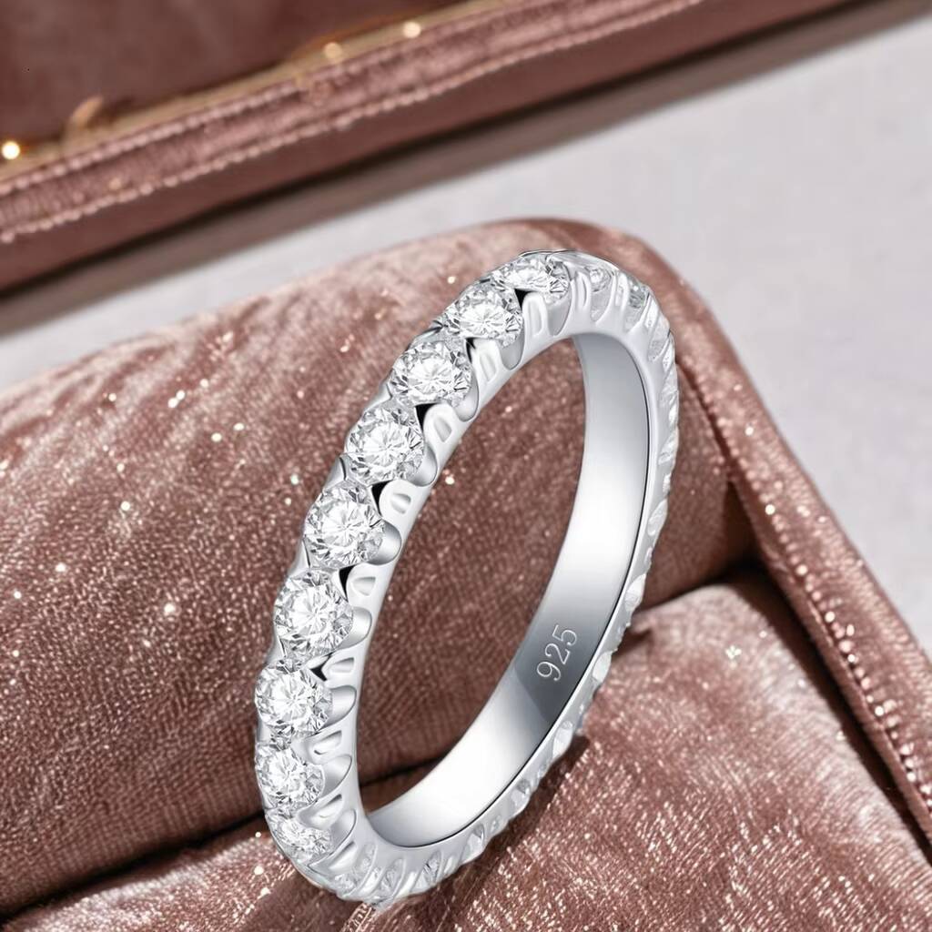 925 Silver Wedding Ring with Cubic Zirconia Womens Engagement Fine Jewelry for Party Gift for Fingers Direct Factory Wholesale