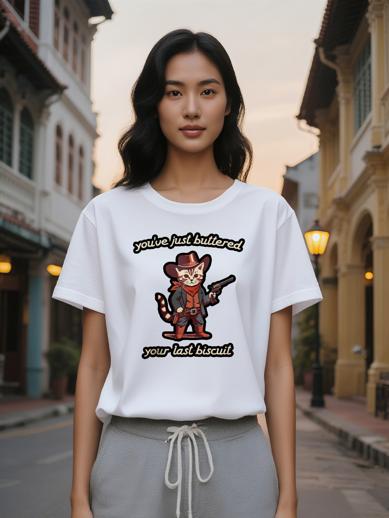 Large XL Funny Fashion Summer Short Sleeve T-Shirt with Retro Black Humor A Great Gift for Lady Plus Size 36dae