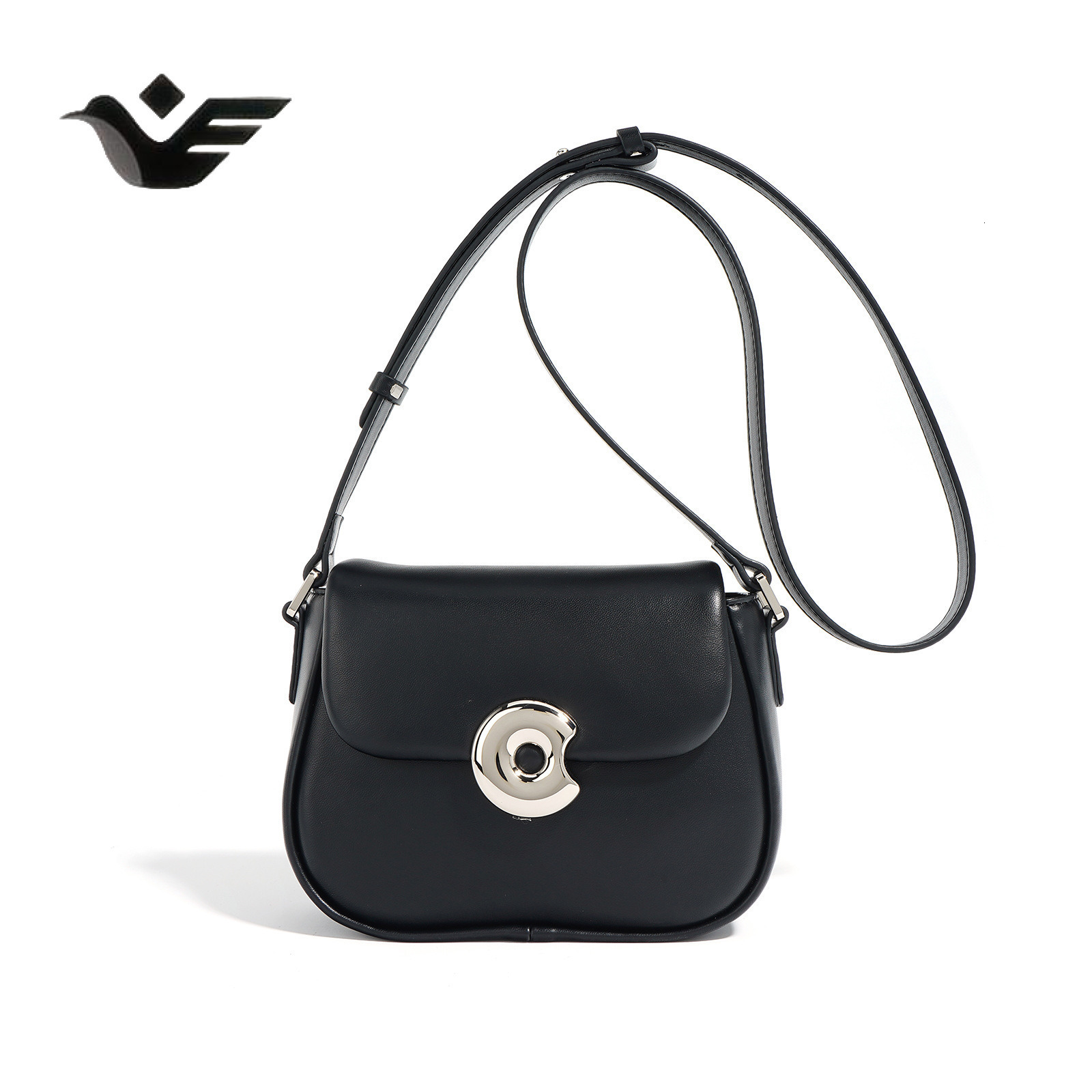 Feiyan Free Shipping New Designer Bag Luxury Shopping Bag New Genuine Leather Saddle Bag Crossbody Trendy Bag Niche Texture Shoulder Bag Commuter Vers