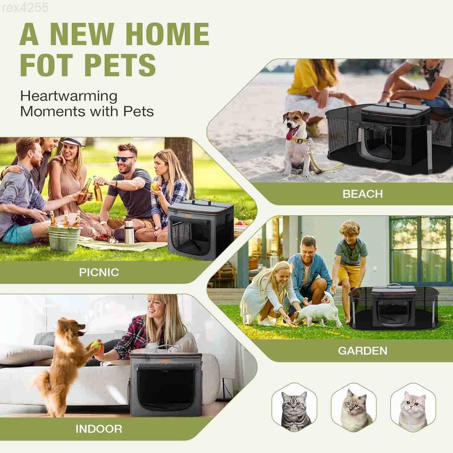 Degrees Expandable Pet Carrier SoftSided Pet Carrier Large Expandable Space 31276165 Cat Dog Carrier Cat Mobile Tent Outdoors Indoors for Small AnimaW