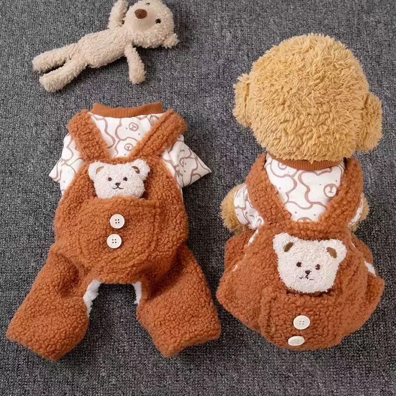 T1115 dog clothes autumn and winter Teddy Bichon Schnauzer kitten sweater Pomeranian French fighting dog small Chanel style sweater