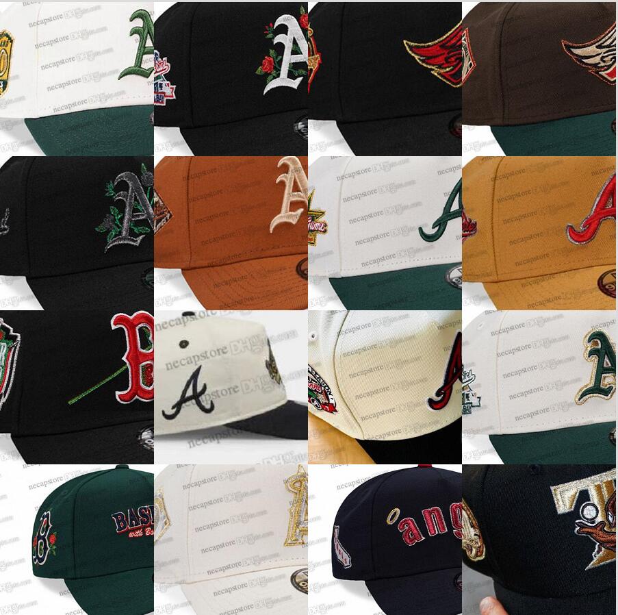 Men's Baseball A-Frame Adjustable Hat Women Designer Vintage A's Sport Snapback Caps Adult curved brim cap Outdoor Golf trucker cap Atlanta A Chapeau bone Mix Sp3-06