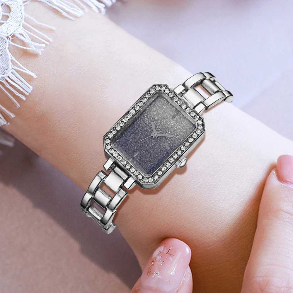 2PCS Silver Wens Watch Set Luxury Trendy Simple Quartz Watch Bracelet Set Suitable for Daily Clothing Matching Perfect Gift X250904