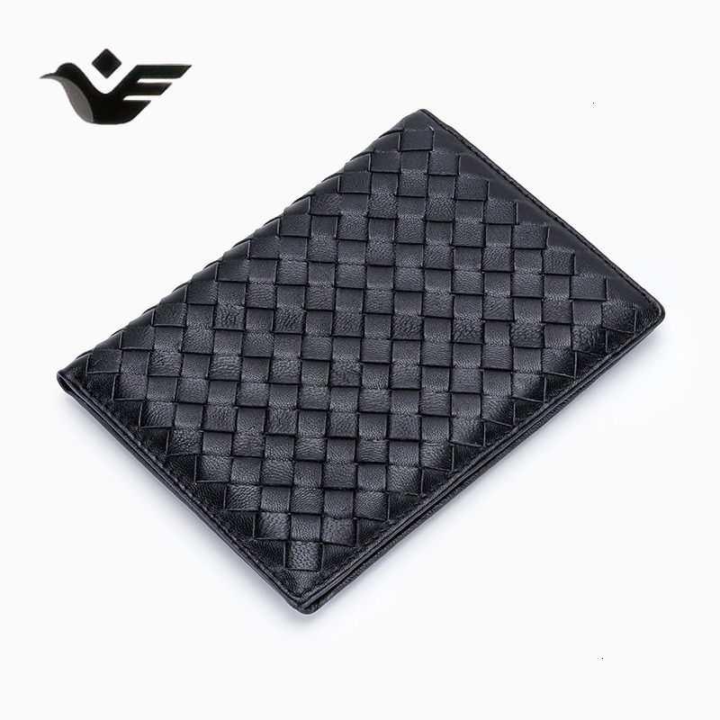 Feiyan Free Shipping New Designer Bag Luxury Shopping Bag Sheepskin Handwoven Passport Holder Unisex Genuine Leather Wallet Foreign Trade Passport Cli