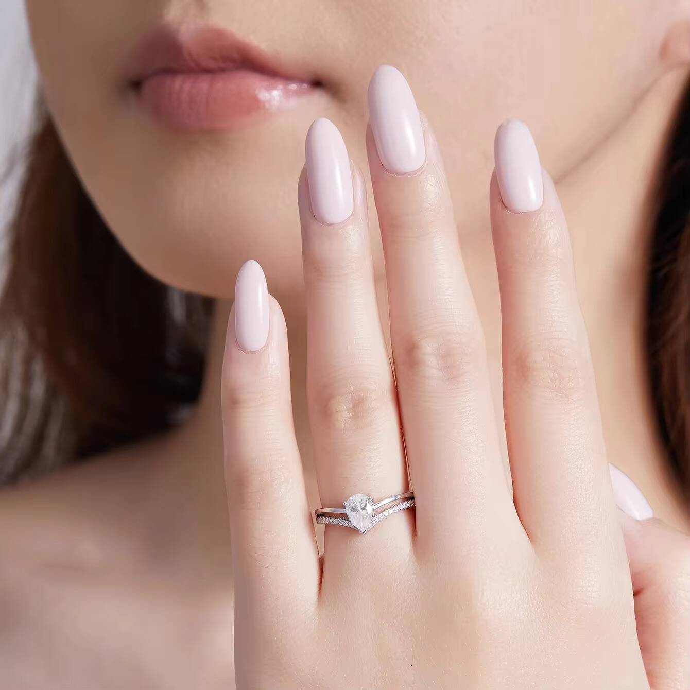 Aivenchy Ladies Fine Ring Jewelry Rhodium Plated Lab Grown Diamond Women Moissanite S925 Sterling Silver Finger Ring