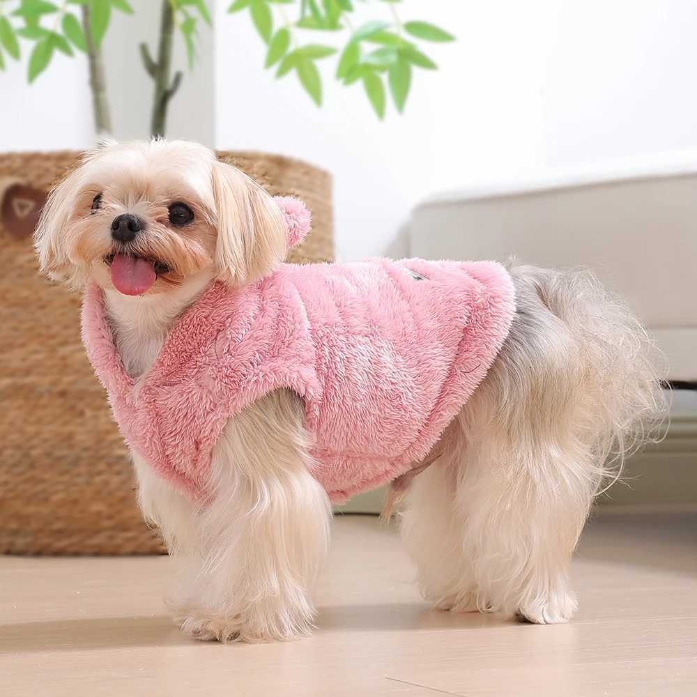Winter Cute Dog Coat Rabbit Ears Pet Clothes For Small Medium Dogs Cat Plush Soft Kitty Puppy Hoodie Yorkshire Chihuahua Outfits W250904