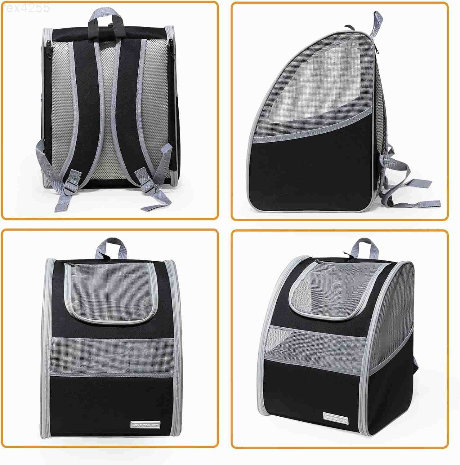 Cat Carrier Backpack with Reflector with Safety Leash Up to 15LbsPet Carrier for Small Dogs and Medium Cats Kitten Puppy BunnyFoldable Small Medium Do