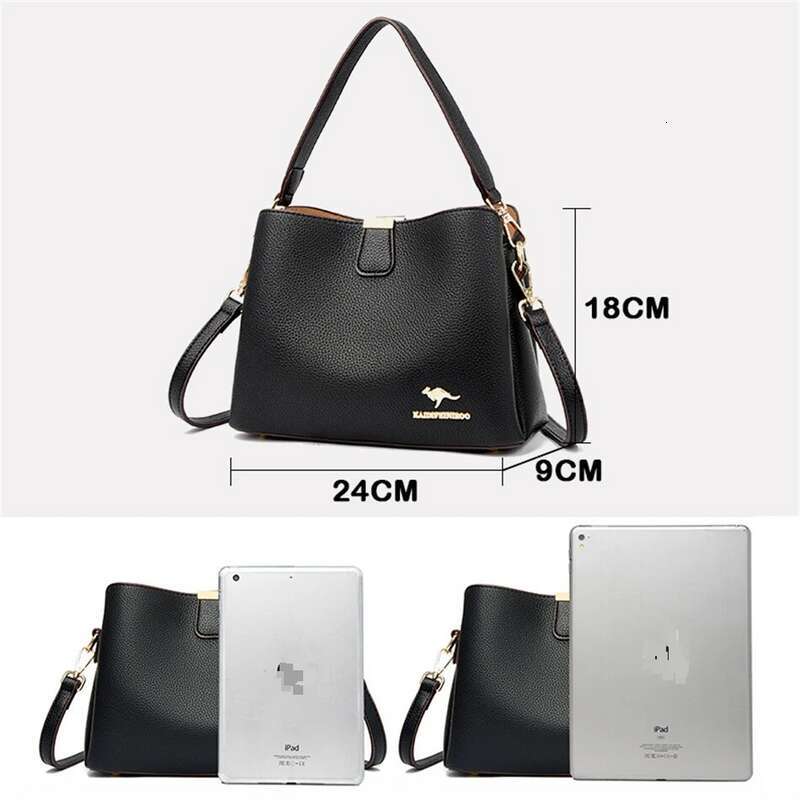 High Quality Women's Luxury Leather Handbag 3 Layers Multifunctional Bag For Women