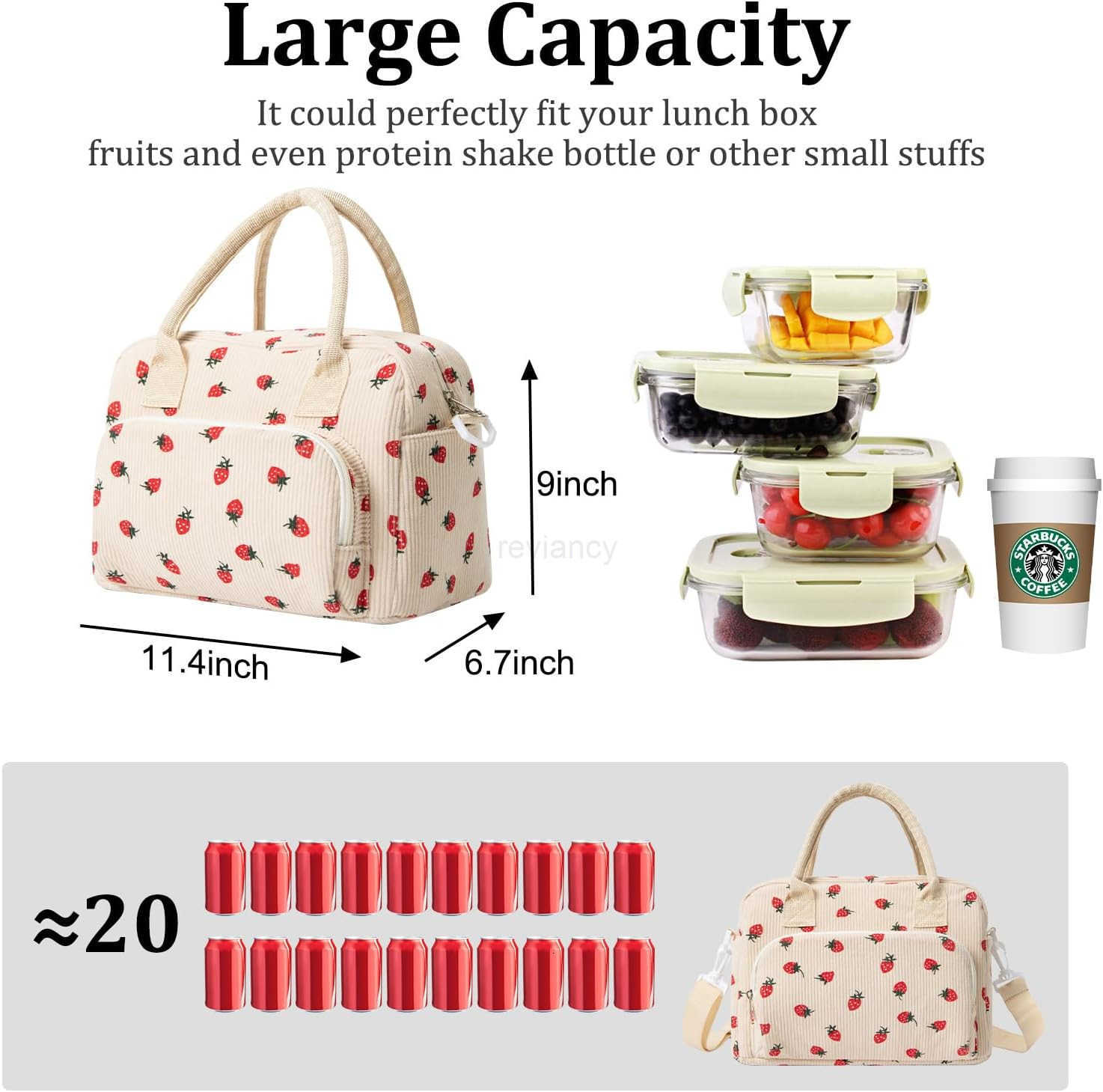 Insulated Lunch Bag for Women Men Large Reusable Lunch Box Adult Leakproof Portable Cooler Tote Bags for Work PicnicW250904