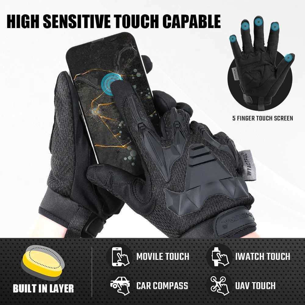 Tactical Gloves Touch Sceen Paintball Shooting Airsoft Combat Bicyc Rubber Protective AntiSkid Full Finger Glove Men WomenXJ250904