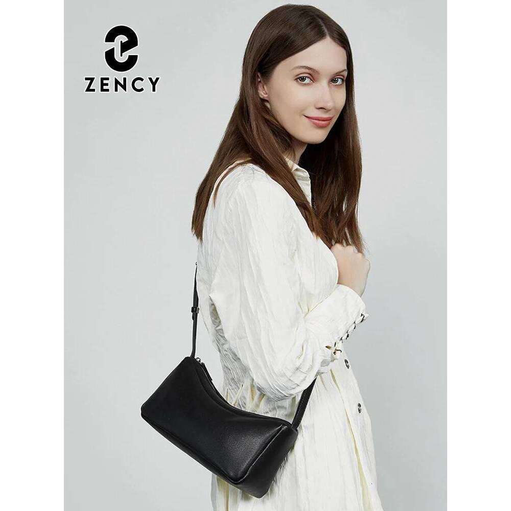 Zency Two-layer Cowhide Vintage Women's Handbag Lightweight Shoulder Crossbody Versatile Soft Summer Phone Bag for Shopping Work