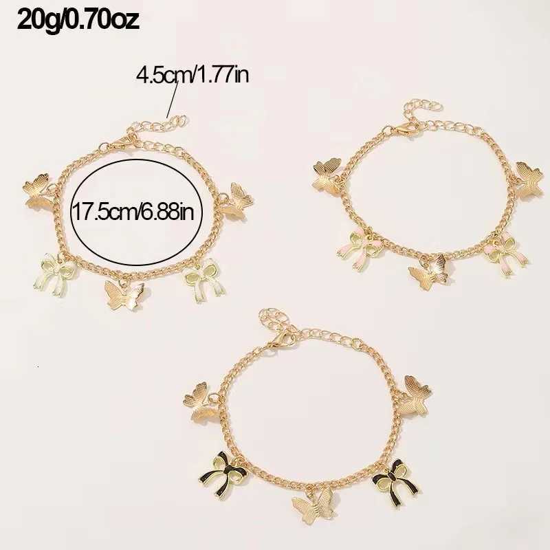 3PC Retro Fashionable And Sweet Bow is a ladies Bracelet That Can De Worn Alone or Stacked Lt is Suitable For Wearing At Banq W250904