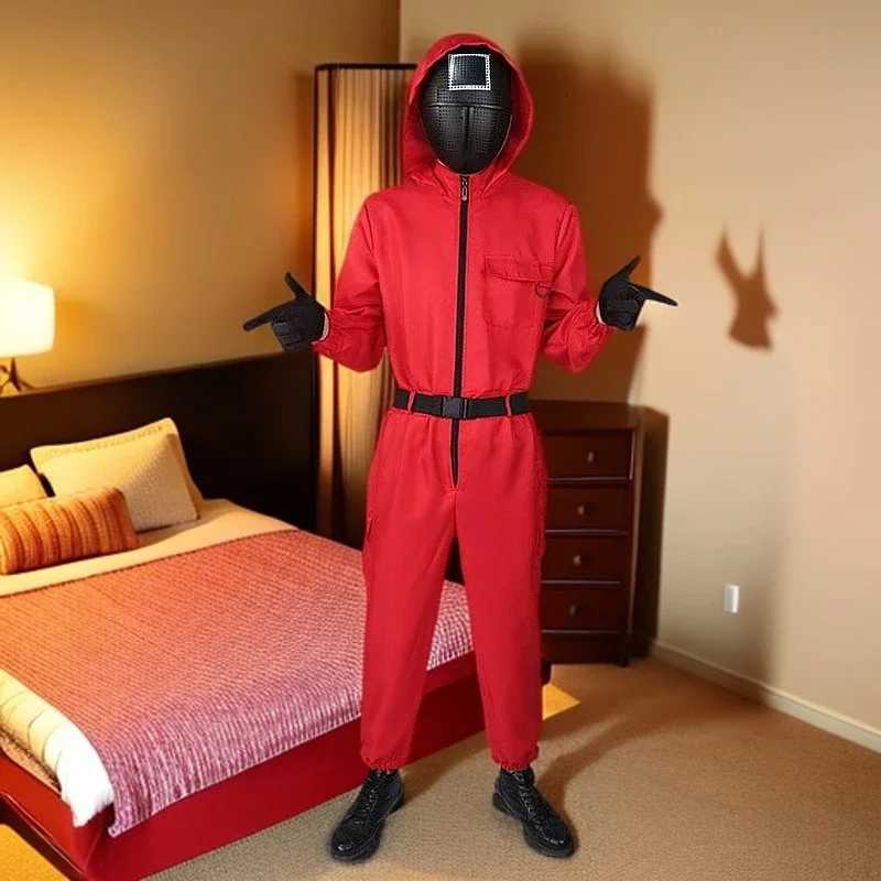 Hot Par Cosplay Red Sportswear Toy Squid Accessory Holiday Classic Costume Korean Full Set Mask Performance Prop Gift W250904
