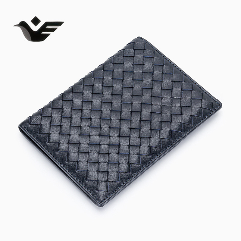 Feiyan Free Shipping New Designer Bag Luxury Shopping Bag Sheepskin Handwoven Passport Holder Unisex Genuine Leather Wallet Foreign Trade Passport Cli