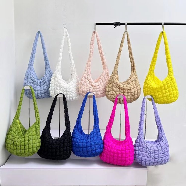 Designer s bag TB BHULAMTE Korean New Style Pleated Cloud Bag Versatile Fashion Single Shoulder Handbag Dumpling Bag Large Capacity Down Cotton Undera