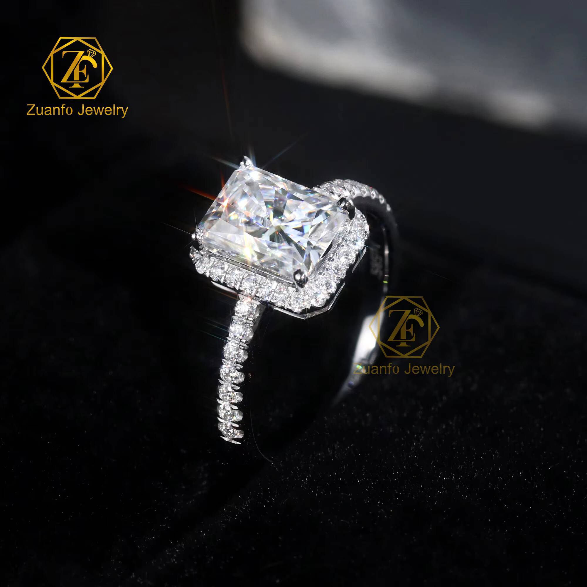 IGI Certified HPHT CVD D VS1 Radiant Cut Lab Grown Diamond 3 Carats 18K 14K Real Gold Jewelry Engagement Wedding Ring for Women